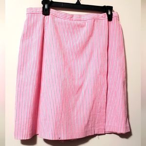 *Vintage* Pink and White Striped Skort